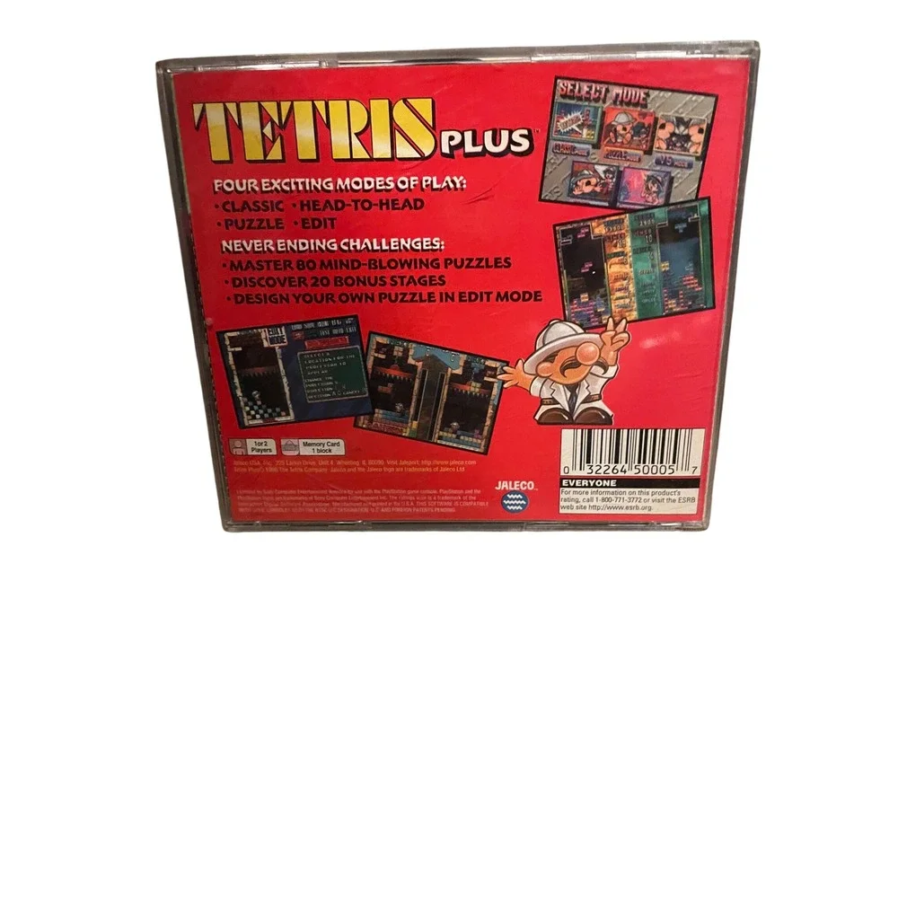 Tetris Plus Sony PlayStation 1 PS1 Greatest Hits Puzzle Game SLUS-00338 Jaleco